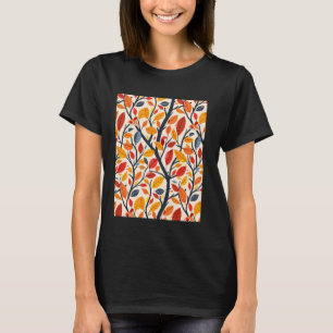 Ästhetische Herbstfallen farbenfrohe Blätter Muste T-Shirt