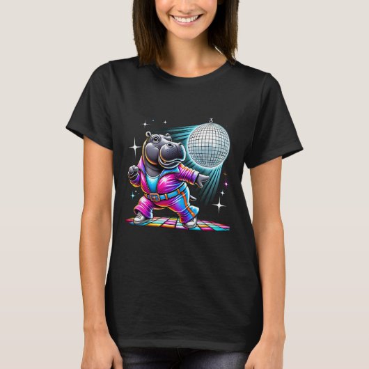 Ästhetische Hippo-Tanzdisko T-Shirt (Vorderseite)