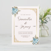 Ästhetische Hochzeit retten das Datum der Einladun Save The Date (Stehend Vorderseite)