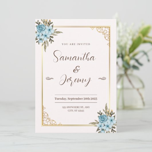 Ästhetische Hochzeit retten das Datum der Einladun Save The Date (Stehend Vorderseite)