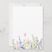 Ästhetische Hochzeit wild lebender Blume Save The Date (Rückseite)