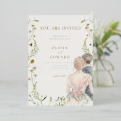 Ästhetische Hochzeitskarte Folieneinladung (Stehend vorne)