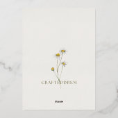 Ästhetische Hochzeitskarte Folieneinladung (Rückseite)