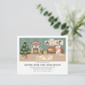 Ästhetische Holiday Zuhause Weve Moved Holiday Car Postkarte (Stehend Vorderseite)