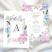 Ästhetische Hydrangea Hochzeit Einladung