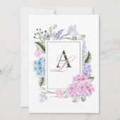 Ästhetische Hydrangea Hochzeit Einladung (Vorderseite)