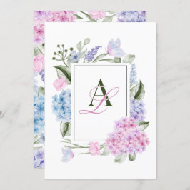 Ästhetische Hydrangea Hochzeit Einladung