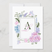 Ästhetische Hydrangea Hochzeit Einladung (Vorderseite)