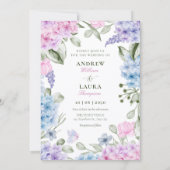 Ästhetische Hydrangea Hochzeit Einladung (Rückseite)