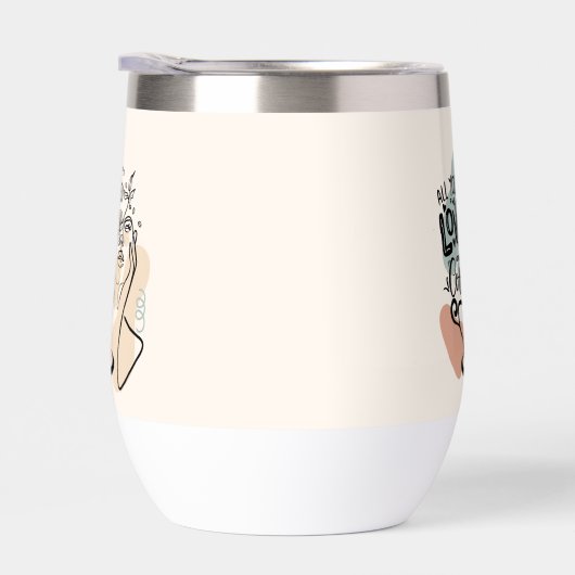 Ästhetische Illustrationen, Mädchenkaffee (Rechts)