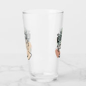 Ästhetische Illustrationen, Mädchenkaffee Glas (Links)
