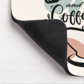 Ästhetische Illustrationen, Mädchenkaffee Mousepad (Ecke)