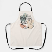 Ästhetische Illustrationen, Mädchenkaffee Schürze (Vorderseite)