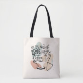 Ästhetische Illustrationen, Mädchenkaffee Tasche (Vorderseite)
