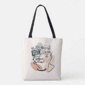 Ästhetische Illustrationen, Mädchenkaffee Tasche (Rückseite)