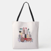 Ästhetische Illustrationen, Mädchenkaffee Tasche (Rückseite)