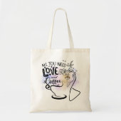 Ästhetische Illustrationen, Mädchenkaffee Tragetasche (Vorne)