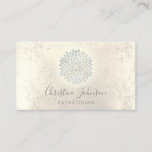 Ästhetische Imitate Glitzer Dahlia Logo Visitenkarte (Vorderseite)