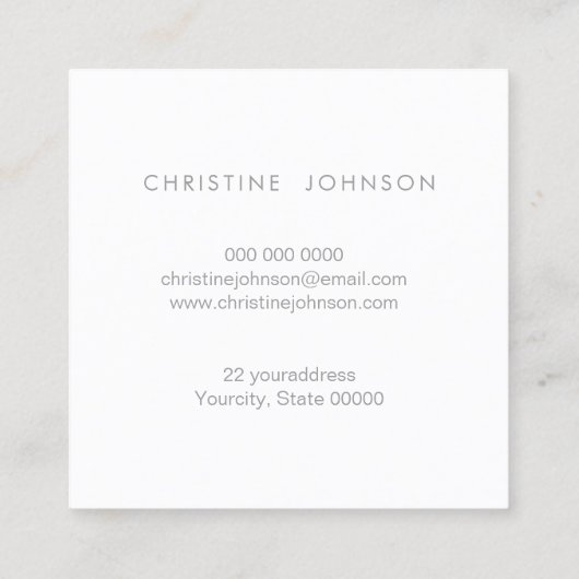 Ästhetische Imitate Glitzer Dahlia Quadratische Visitenkarte (Rückseite)