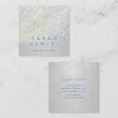 Ästhetische Imitate Glitzer Quadratische Visitenkarte (Vorne/Hinten)
