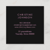 Ästhetische Imitate Glitzer Schmetterlingsdesign Quadratische Visitenkarte (Rückseite)