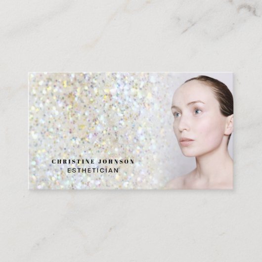 Ästhetische Imitate Glitzer Textur Visitenkarte (Vorderseite)
