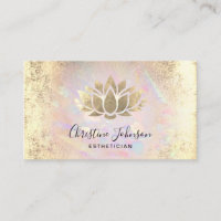 Ästhetische Imitate Goldfolie Lotus auf opaler Tex