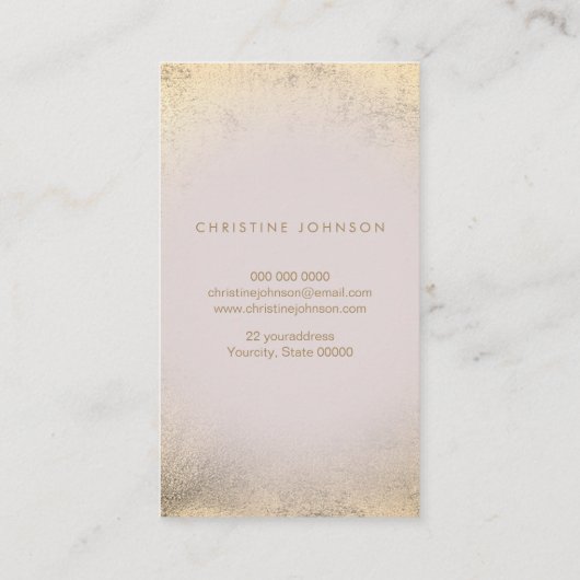 Ästhetische IMITATE Goldweinkönigin Visitenkarte (Rückseite)