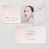 Ästhetische Imitate rosa Ledertextur Visitenkarte (Vorne/Hinten)