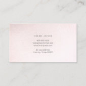 Ästhetische Imitate rosa Ledertextur Visitenkarte (Rückseite)