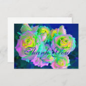 Ästhetische Iridescent Peak-Rose Dankeskarte (Vorne/Hinten)