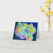 Ästhetische Iridescent Peak Rose Geburtstag Karte (Gelbe Blume)