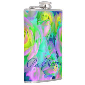 Ästhetische Iridescent Pearly Rose sind glücklich Flachmann (Rechts)