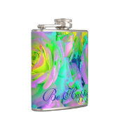 Ästhetische Iridescent Pearly Rose sind glücklich Flachmann (Rechts)