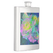 Ästhetische Iridescent Pearly Rose sind glücklich Flachmann (Rechts)