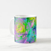 Ästhetische Iridescent Pearly Rose sind glücklich Kaffeetasse (Vorderseite Links)