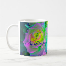 Ästhetische Iridescent Pearly Rose sind glücklich Kaffeetasse