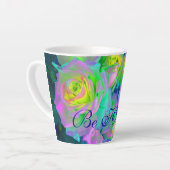 Ästhetische Iridescent Pearly Rose sind glücklich Milchtasse (Linke Ecke)