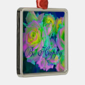 Ästhetische Iridescent Pearly Rose sind glücklich Ornament Aus Metall (Rechts)