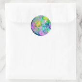 Ästhetische Iridescent Pearly Rose sind glücklich Runder Aufkleber (Tasche)