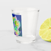 Ästhetische Iridescent Pearly Rose sind glücklich Schnapsglas (Rechts)