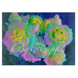 Ästhetische Iridescent Pearly Rose sind glücklich Schneidebrett