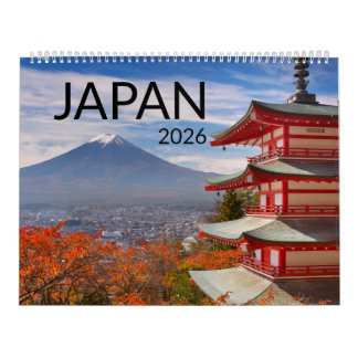 Ästhetische japanische Landschaften & Tempel 2026 Kalender