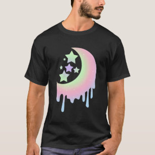 Ästhetische Kleidung für Mädchen Pastel Moon Goth T-Shirt