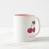 Ästhetische Koquette Rosa Kirchen Paradies für Kle Zweifarbige Tasse (VorderseiteRechts)