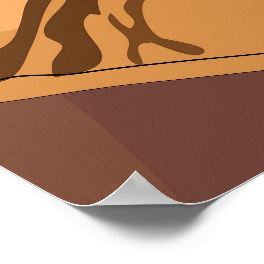 Ästhetische Kunst Schwarzer Mann mit langlebigen K Poster (Ecke)