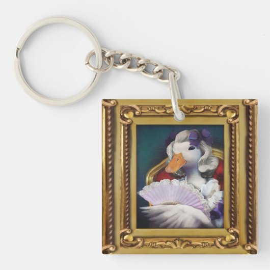 ästhetische Lady Duck Picture Frame Schlüsselanhänger (Vorderseite)