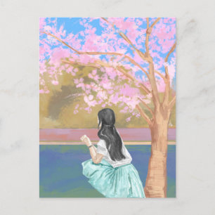 Ästhetische Landschaft Girl Postkarte