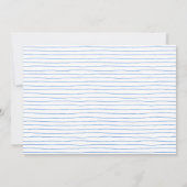 Ästhetische Lichtblau Wasserfarbenflorale Babydusc Einladung (Rückseite)