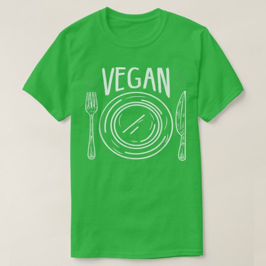 Ästhetische Liebe Vegane Lebensmittelplatten Veggi T-Shirt (Design vorne)